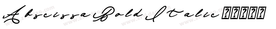 Abscissa Bold Italic字体转换